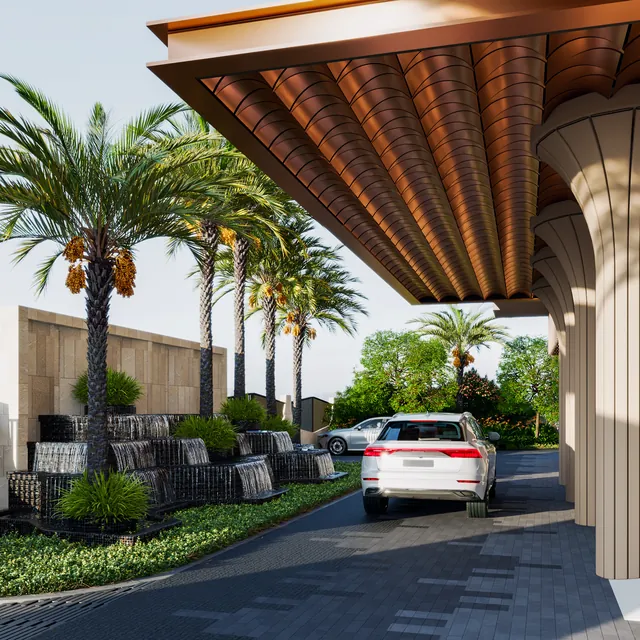 Porte-cochère — artistic impression