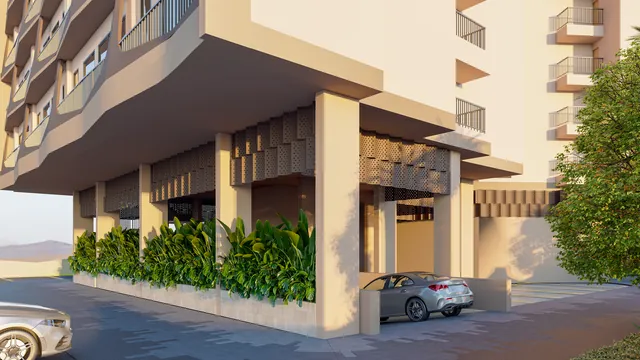Podium & drive — artistic impression