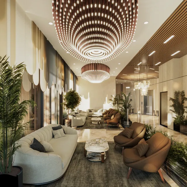 Waiting lounge — artistic impression
