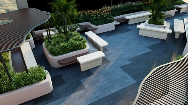 Terrace lounge — artistic impression